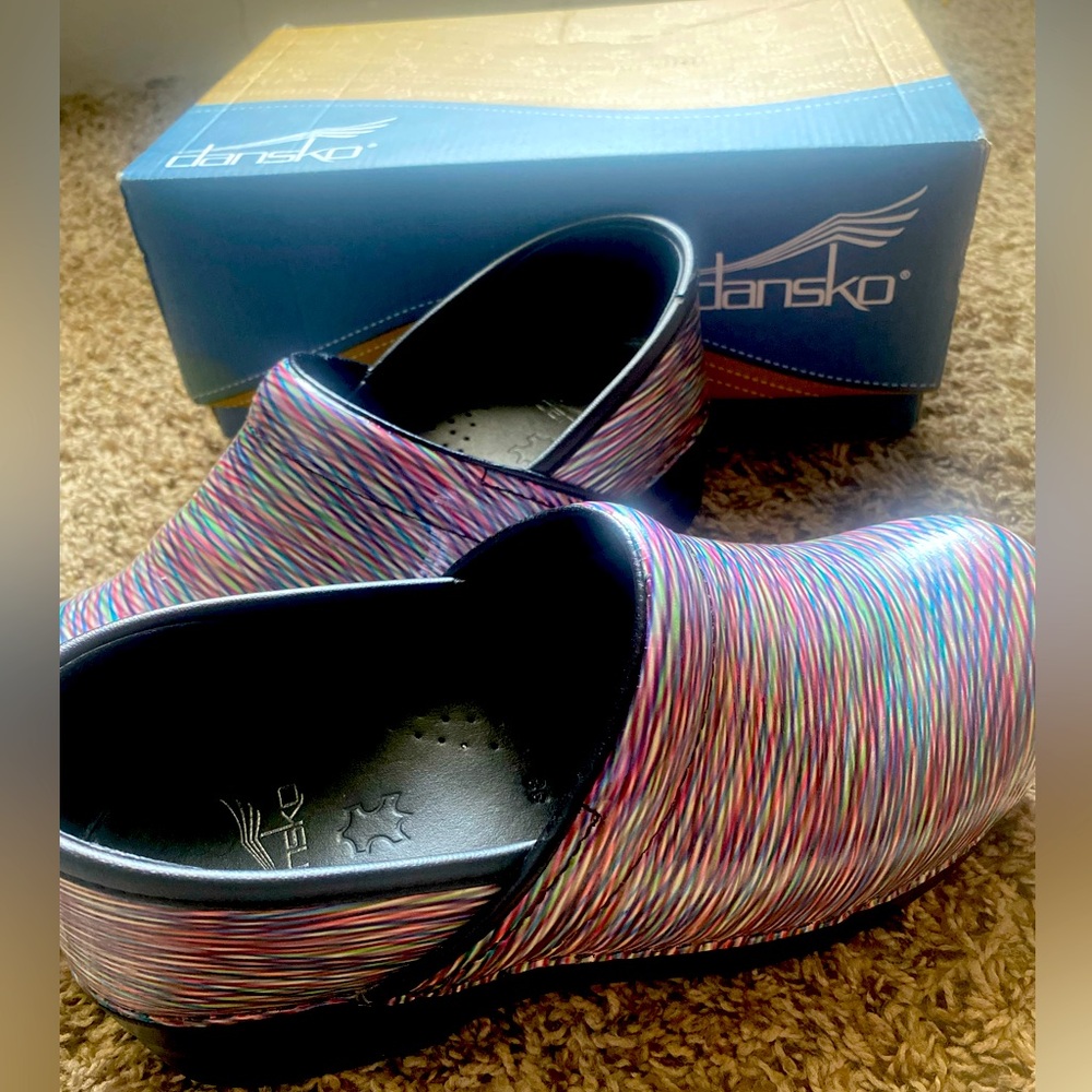 Never Worn Women’s Dansko Professional Shoes pastel stripe